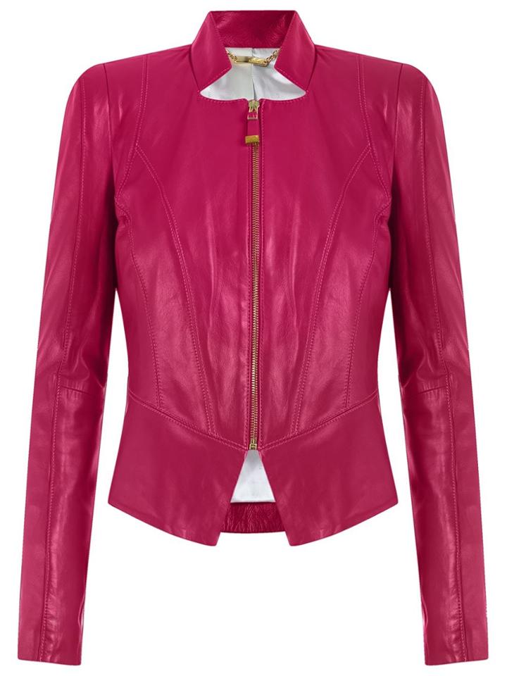 Tufi Duek Leather Jacket - Pink & Purple
