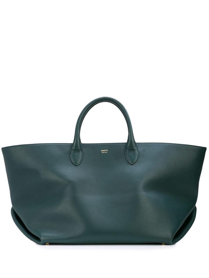 Khaite The Medium Envelope Pleat Tote Bag - Green