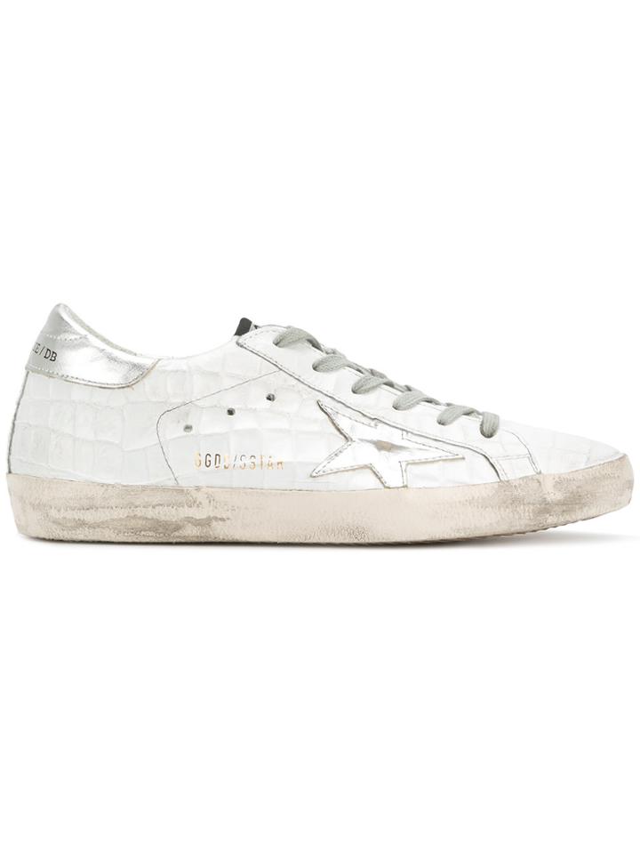 Golden Goose Deluxe Brand Superstar Distressed Sneakers - White