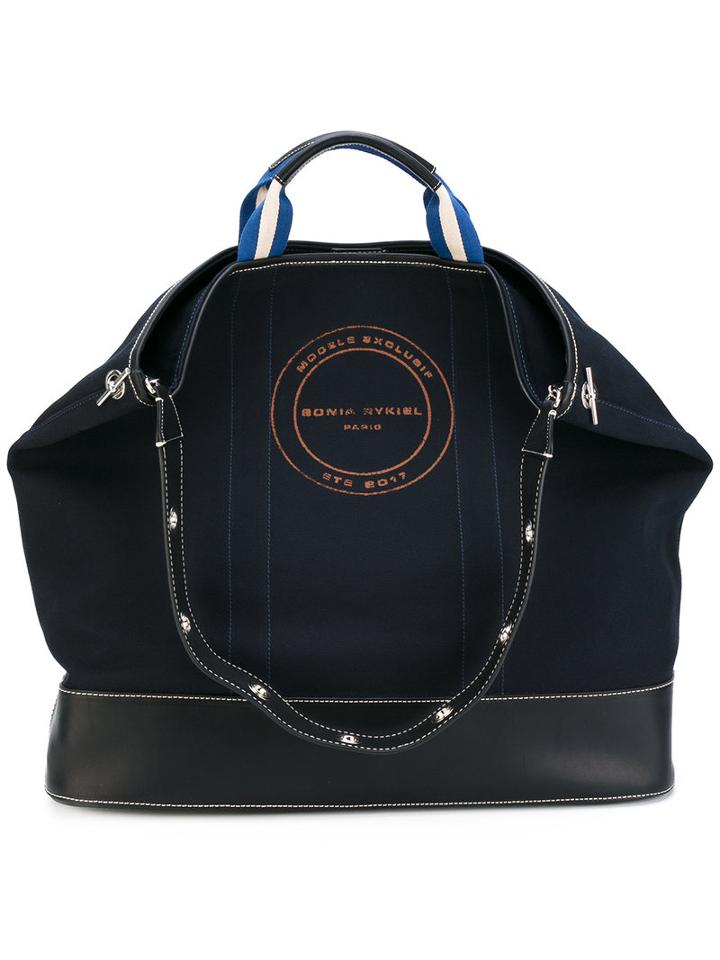 Sonia Rykiel - Tote Bag - Women - Cotton/calf Leather - One Size, Blue, Cotton/calf Leather