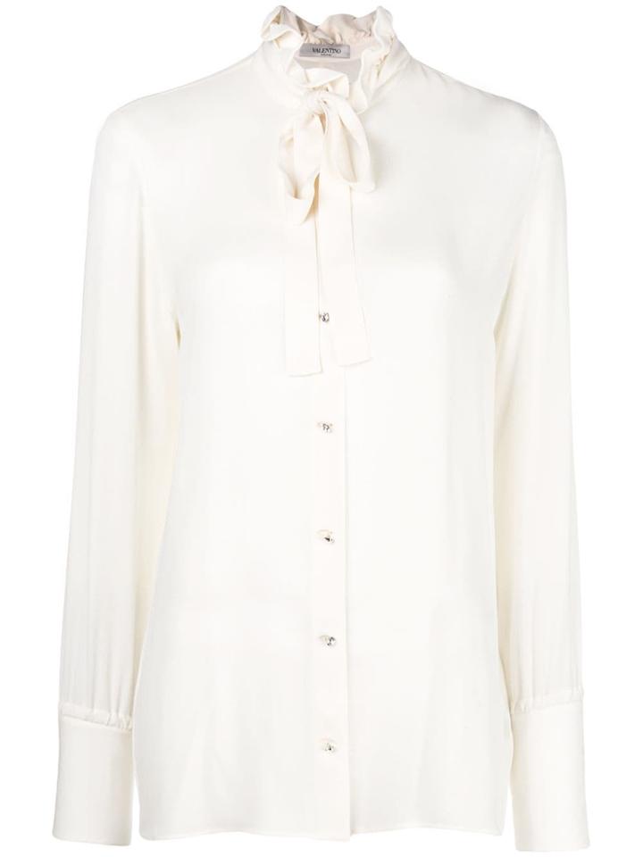 Valentino Pussy Bow Shirt - White