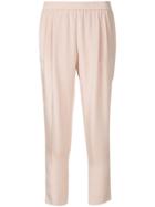 Layeur Ruffled Lightweight Trousers - Pink & Purple