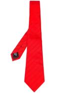 Armani Collezioni Striped Pattern Tie - Red