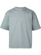 Auralee Front Pocket T-shirt, Men's, Size: 3, Grey, Cotton