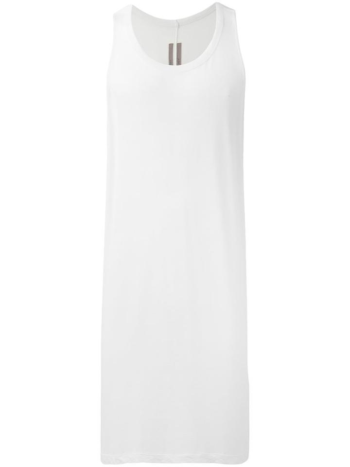 Rick Owens Long Tank Top, Men's, Size: Large, White, Viscose/silk