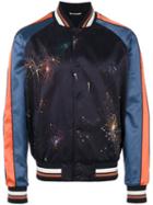 Valentino - Fireworks Bomber Jacket - Men - Cotton/polyester/spandex/elastane/polyester Taffeta - 48, Black, Cotton/polyester/spandex/elastane/polyester Taffeta