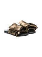 No21 Kids Knot Detail Sandals - Metallic