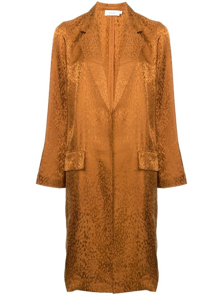A.l.c. Animal Print Single-breasted Coat - Brown