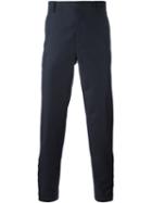 Lanvin Tailored Straight Fit Trousers, Men's, Size: 48, Blue, Cotton/virgin Wool