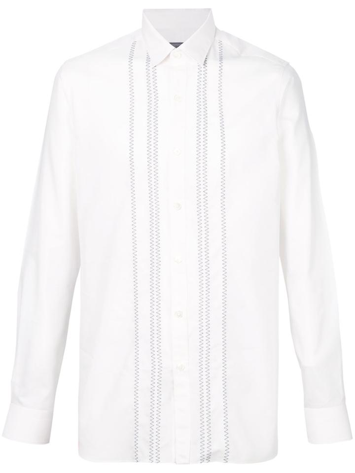 Lanvin Embroidered Zig Zag Shirt - White