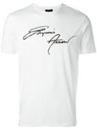 Emporio Armani Signature Print T-shirt, Men's, Size: Xxl, White, Cotton