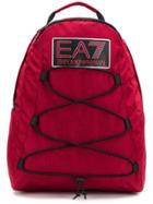 Ea7 Emporio Armani Logo Patch Backpack - Red