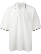 Palm Angels Loose Fit Polo Shirt, Men's, Size: Medium, White, Cotton