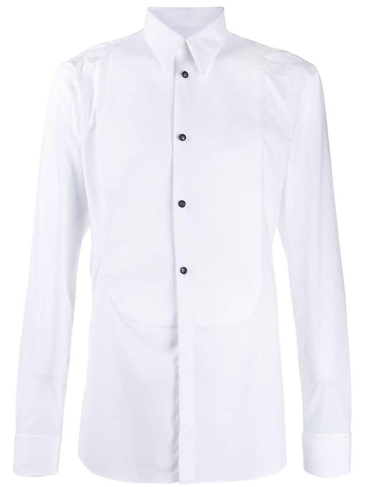 Givenchy Long Sleeved Tuxedo Shirt - White