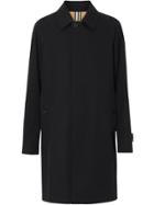 Burberry Icon Stripe Detail Tropical Gabardine Car Coat - Black