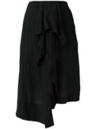 Loewe Asymmetric Midi Skirt - Black
