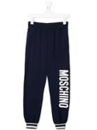 Moschino Kids Teen Logo Jogging Trousers - Blue