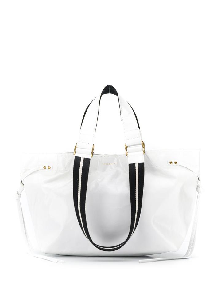 Isabel Marant Contrast Handles Large Tote Bag - White