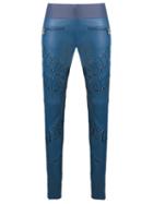 Andrea Bogosian Skinny Trousers, Women's, Size: P, Blue, Leather/polyamide