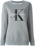 Ck Jeans Lettering Logo Sweatshirt - Grey