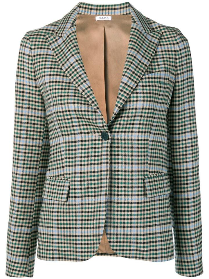 P.a.r.o.s.h. Checkered Blazer - Green