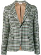 P.a.r.o.s.h. Checkered Blazer - Green