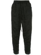 Song For The Mute Raw Panelled Cropped Pants - Black