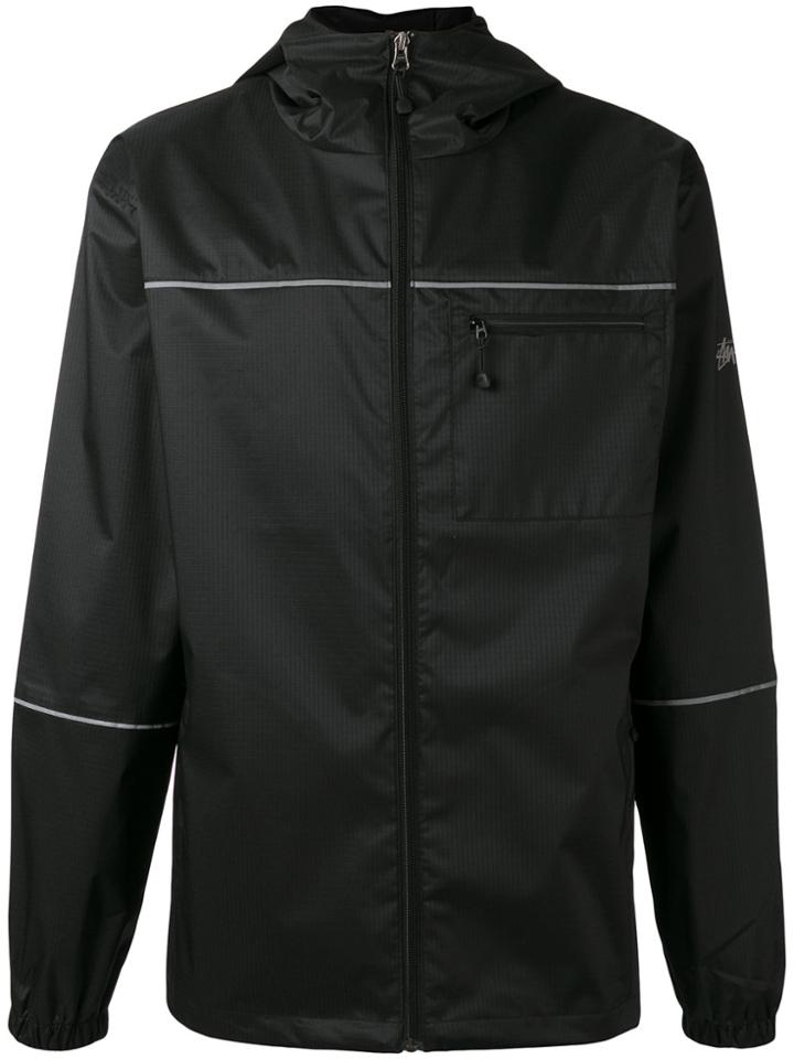 Stussy Logo Print Lightweight Jacket - Black
