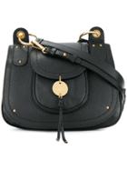 See By Chloé Logo Plaque Shoulder Bag - Black