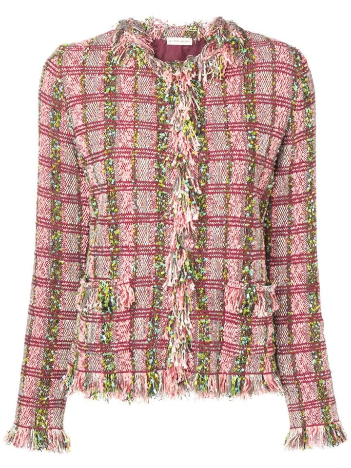 Etro Check Tweed Jacket - Red