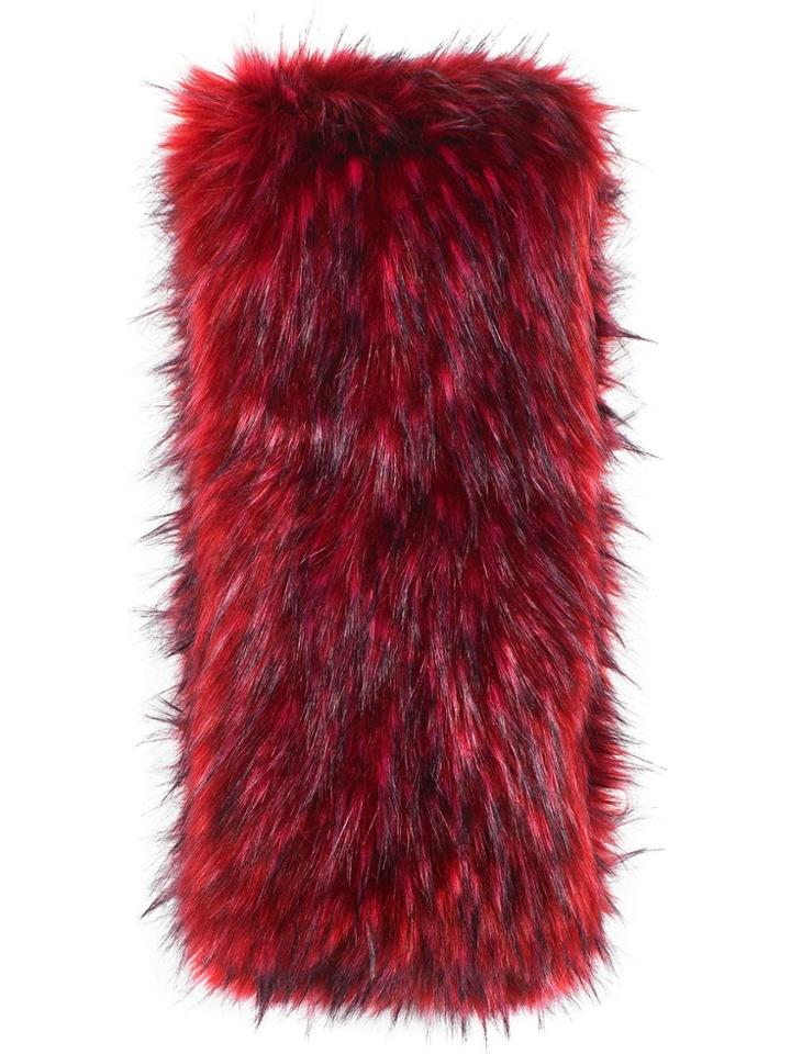 Gucci Faux Fur Scarf - Red