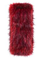 Gucci Faux Fur Scarf - Red