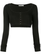 T By Alexander Wang Cropped Top - Black