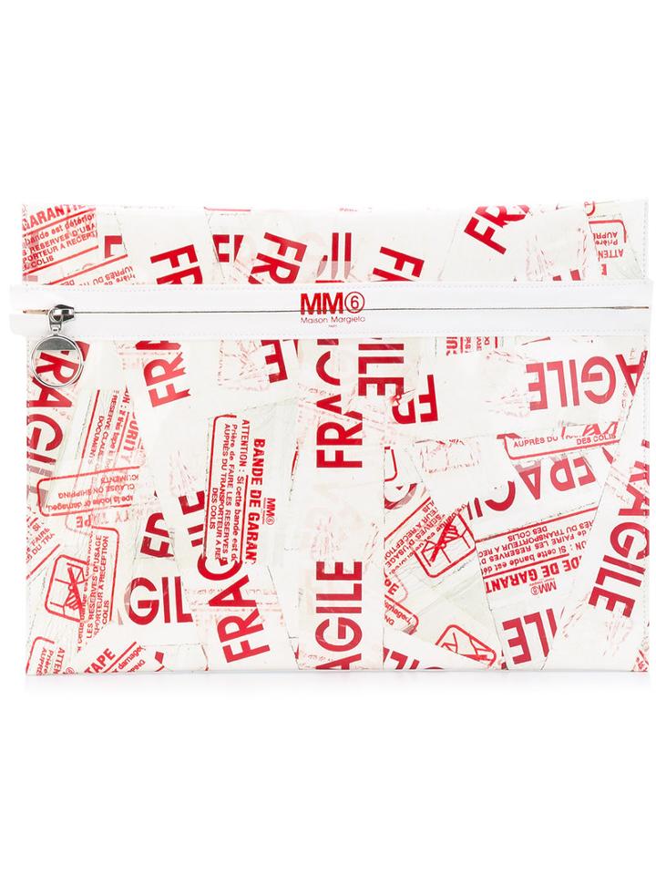 Mm6 Maison Margiela - Fragile Clutch - Women - Polyurethane - One Size, White, Polyurethane