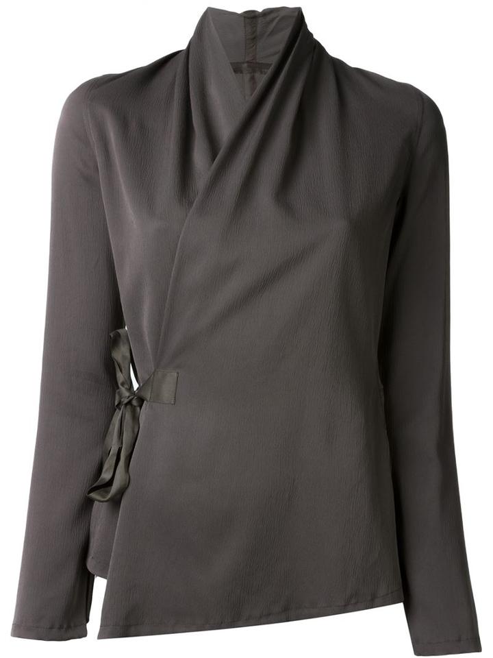 Rick Owens Tie Fastening Jacket, Women's, Size: 38, Grey, Spandex/elastane/viscose