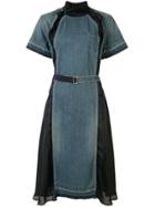 Sacai Panelled Denim Dress - Blue