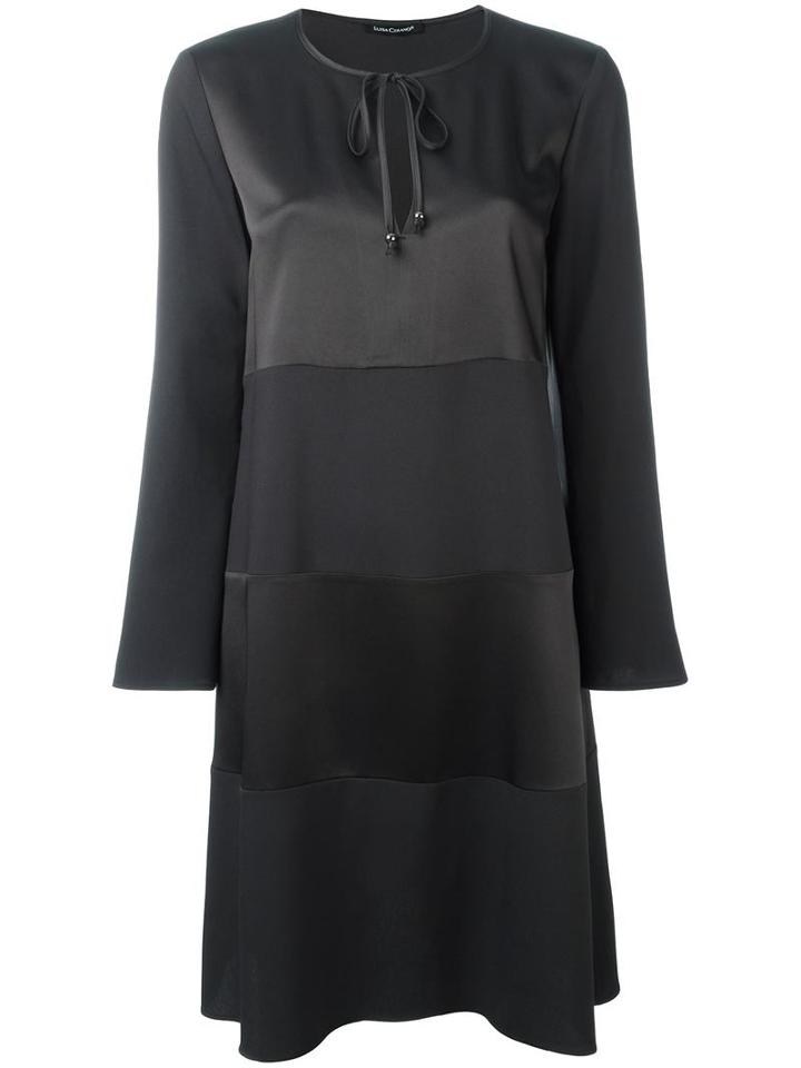 Luisa Cerano Longsleeved Shift Dress, Women's, Size: 38, Black, Acetate/viscose