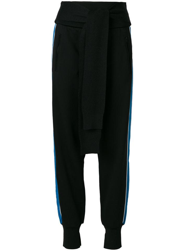 3.1 Phillip Lim French-terry Tie-front Joggers - Black
