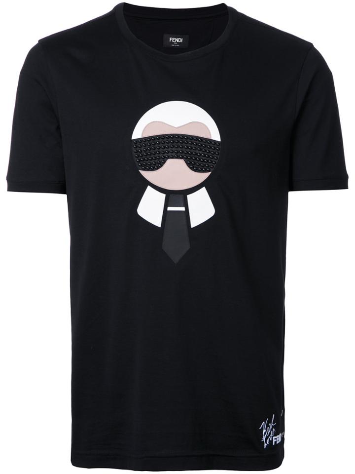 Fendi 'karl Loves Fendi' T-shirt - Black