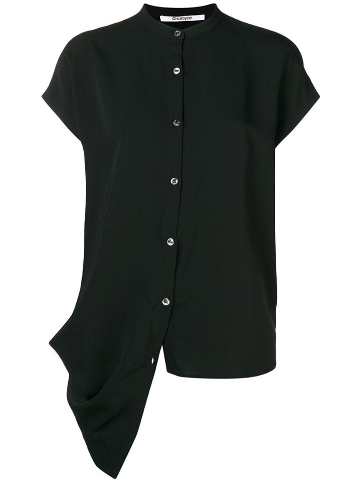 Chalayan Draped Side Panel Top - Black