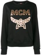 Mcm Embroidered Logo Sweatshirt - Black