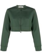 Dorothee Schumacher Cropped Zipped Jacket - Green