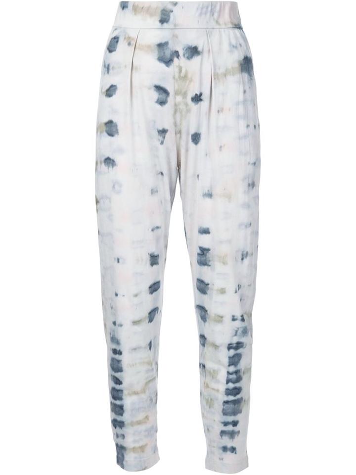 Raquel Allegra Tie-dye Tapered Trousers, Women's, Size: 0, Blue, Cotton/polyester