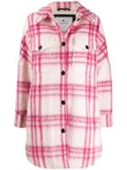 Woolrich Furry Check Shirt Jacket - Pink