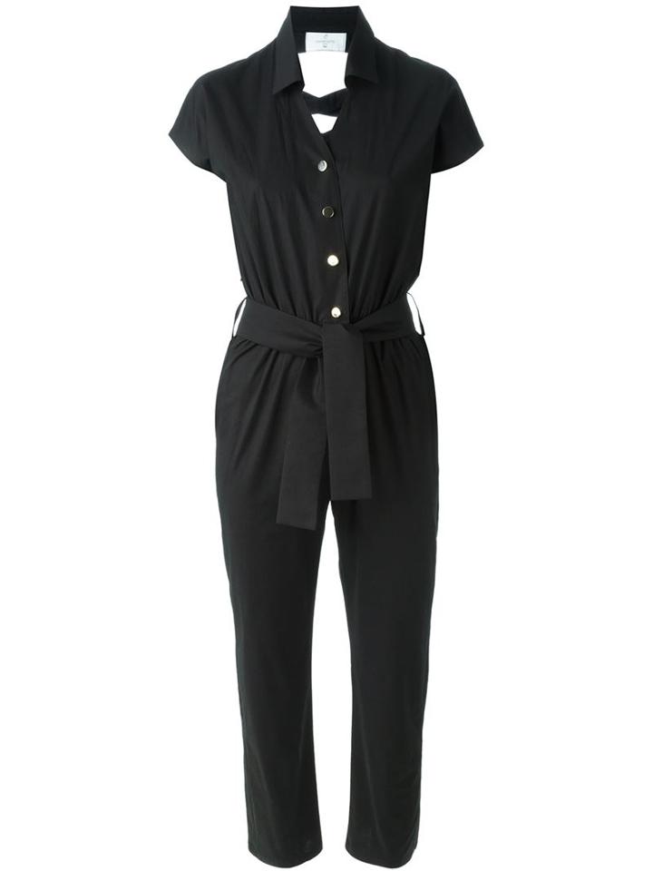 Carolinaritz V-back Detail Jumpsuit, Women's, Size: 36, Black, Cotton/spandex/elastane
