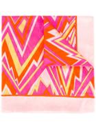 M Missoni Zigzag Pattern Scarf, Women's, Pink/purple, Cotton