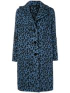 Ermanno Scervino Leopard Print Coat - Blue