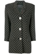 Versus Vintage 1990's Tartan Blazer - Black