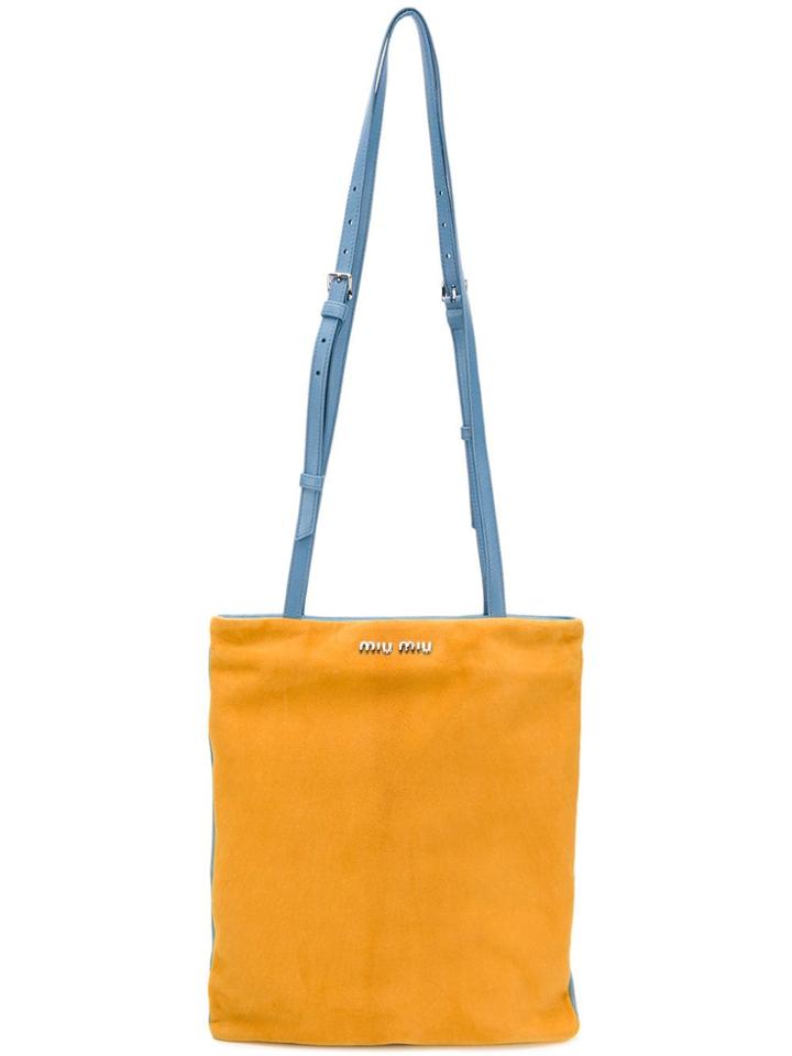 Miu Miu Shoulder Colour Block Bag - Blue