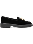 Giuseppe Zanotti Shark Tooth Slippers - Black